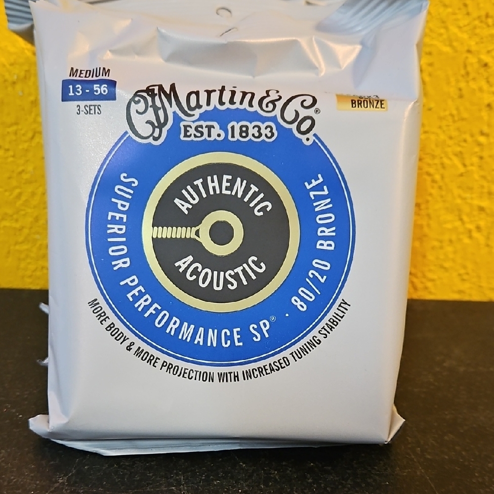 🎸🔥3 pack bundle Martin & Co Authentic Acoustic Guitar Strings